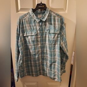 Columbia men omnishade size 2xl flanneĺ long sleeve button down shirt